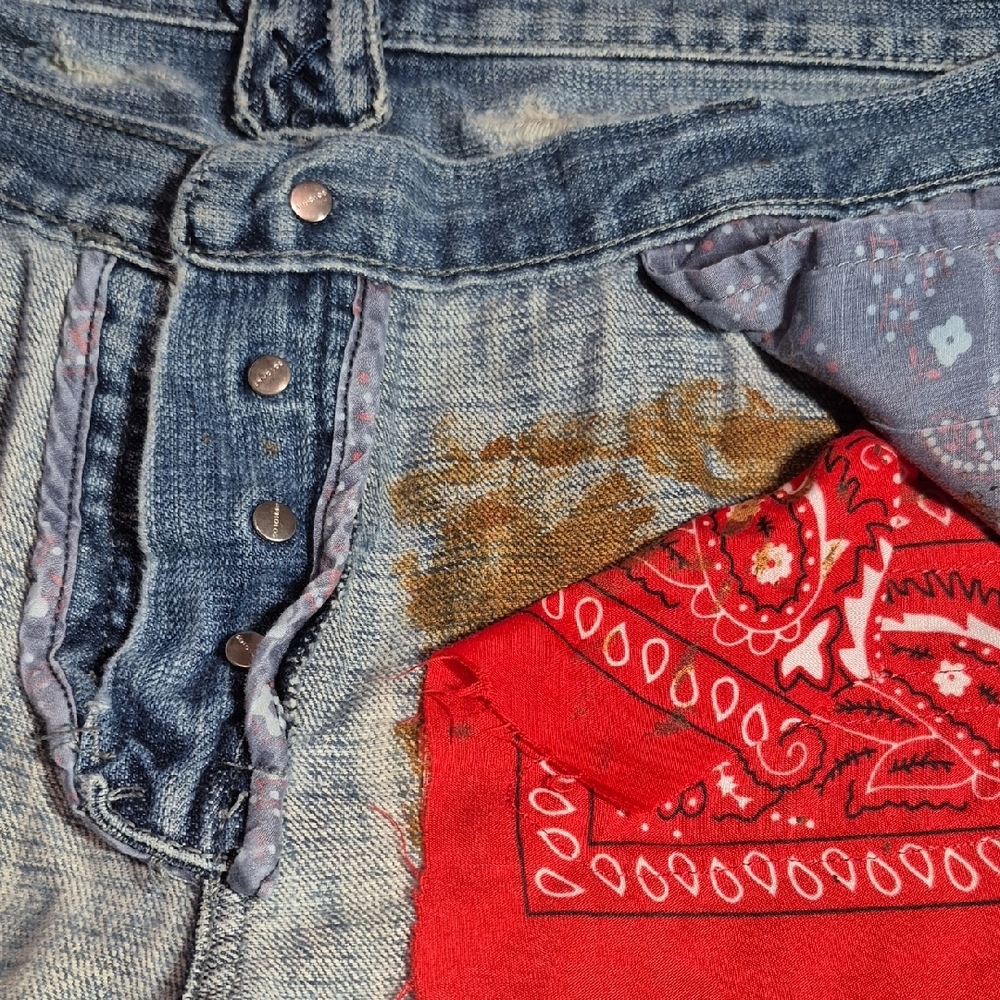 Polo Ralph Lauren Blue Boyfriend Jeans with Red Accents - Picture 16 of 16